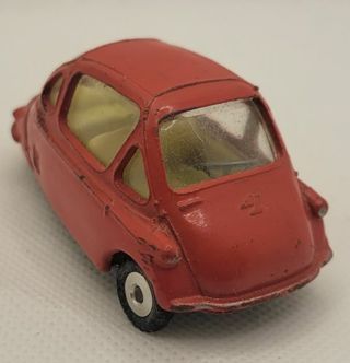 Vintage 1960s Corgi Heinkel Bubble Economy Car Diecast #233 Great Britain 1:64 Scale