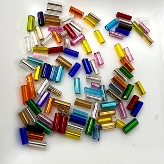 ✨ Multi Glass BUGLE TUBE BEADS ✨