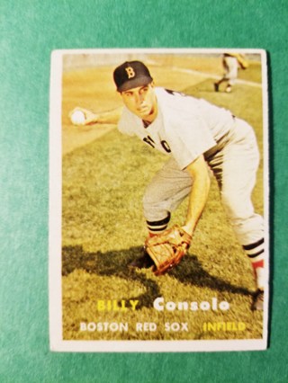 1957 - TOPPS EXMT - NRMT BASEBALL - CARD NO. 399 - BILLY CONSOLO - RED SOX
