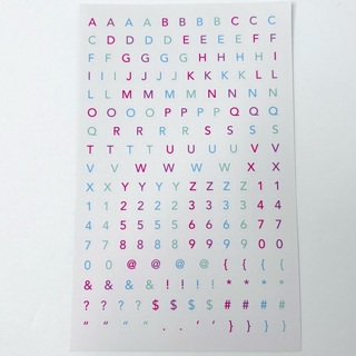 Multicolor Letters & Numbers Stickers Planner 