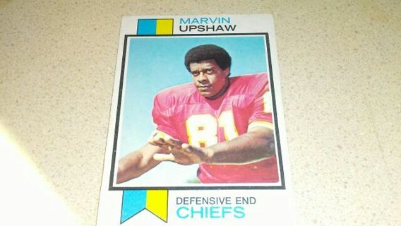 1973 TOPPS MARVIN UPSHAW KANSAS CITY CHIEFS FOOTBALL CARD