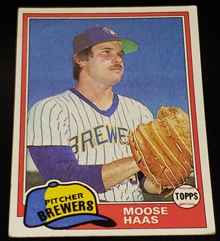 1981 ⚾ Topps # 327 Moose Haas Baseball card  ⚾ Milwaukee Brewers