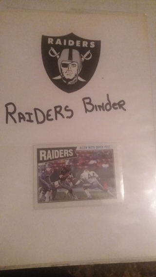 raiders starter binder free shipping