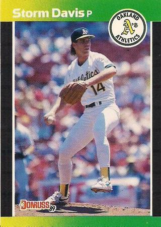 Storm Davis 1989 Donruss Oakland Athletics