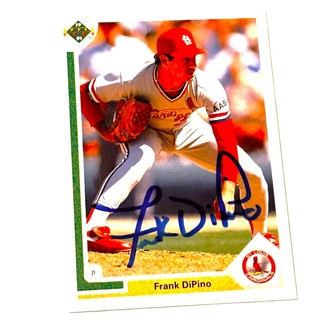 Autographed 1991 Upper Deck Frank DiPino Baseball Cards #350