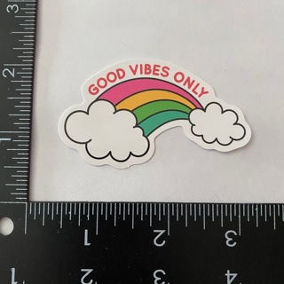 Good vibes positive rainbow quote large sticker decal NEW