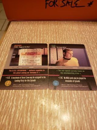 2 Star Trek Premiere TCG Cards Fleer 1996 1st Edition Enemy Within, Dagger of the Mind