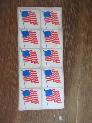 MINI "US FLAGS" themed sticker sheet