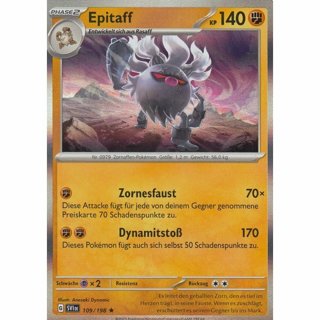 RARE  Tradingcard - Pokemon 2023 german Epitaff 109/198 Holo 