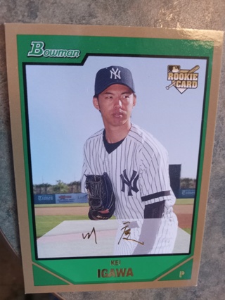 2007 BOWMAN ROOKIE KEI IGAWA JAPANESE NEW YORK YANKEES BASEBALL CARD#  213