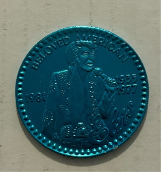 Rare Blue Uncirculated Elvis Presley Commemorative Coin Token