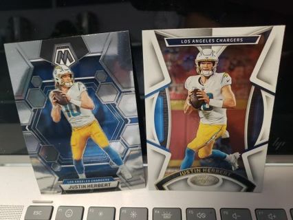 NFL Football card lot Justin Herbert