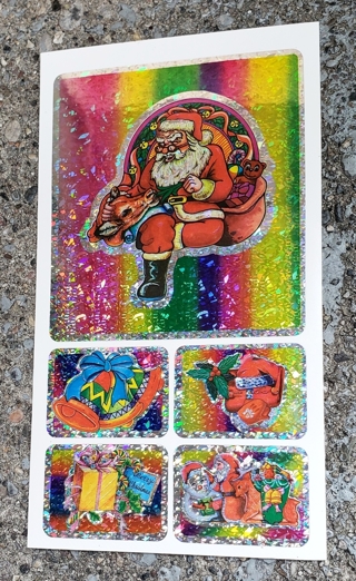 CHRISTMAS FOIL SPARKLE STICKERS STYLE 2