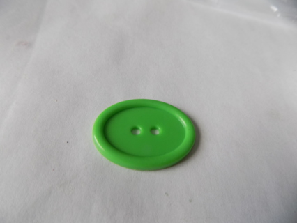 Large 1 1/2 inch green oval button