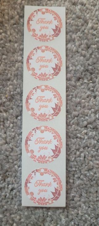 20 Thank You Stickers