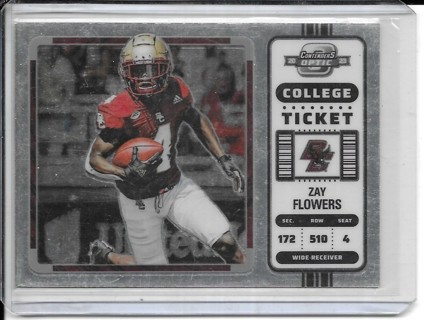 Zay Flowers 2023 Chronicles Draft Contenders Optic #12 Rookie Card