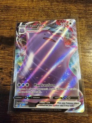 Pokemon Ditto Vmax 051/072 rare card