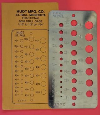Huot Fractional Drill Gage #9092