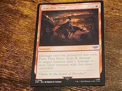 Magic the gathering mtg Fear Fire Foes! Lord of the rings