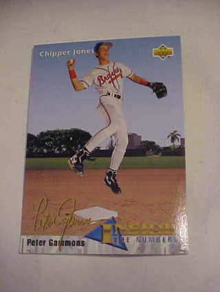 1993 Chipper Jones Upper Deck "Inside The Numbers" Baseball Card #459