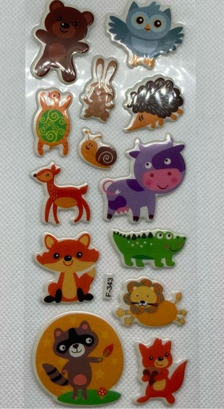 Puffy Animal Stickers 