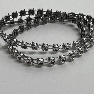 Silver Faux Diamonds Shimmering Strand of Bling