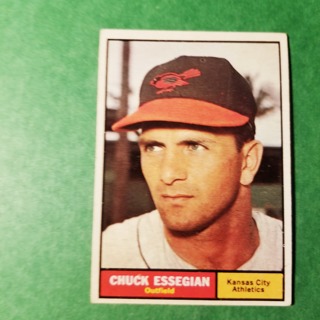 1961 - TOPPS BASEBALL CARD NO. 384 - CHUCK ESSEGIAN - A'S