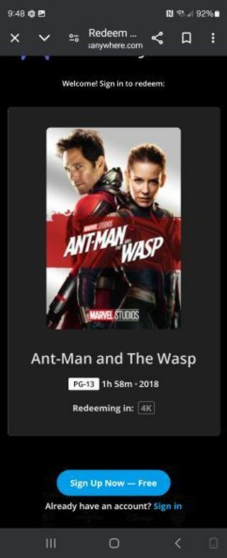 Antman and wasp digital 4k