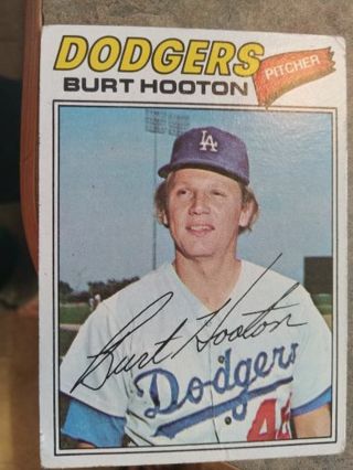 1977 TOPPS BURT HOOTON LOS ANGELES DODGERS BASEBALL CARD# 484