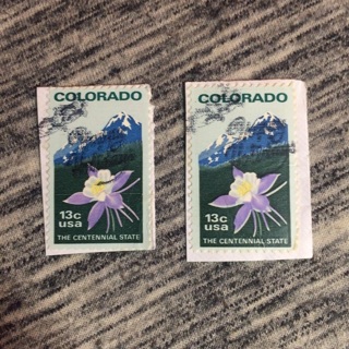 Colorado USA 13 Cent Postage Stamp | LOT OF 2 | Canceled (Used)