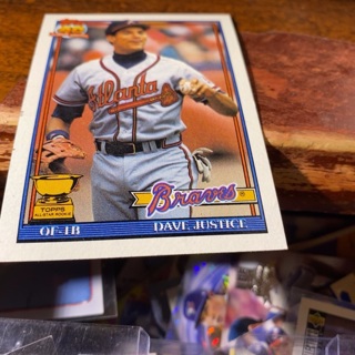 1991 topps Dave justice baseball card 