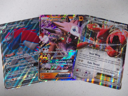 3 Jumbo POKEMON Cards