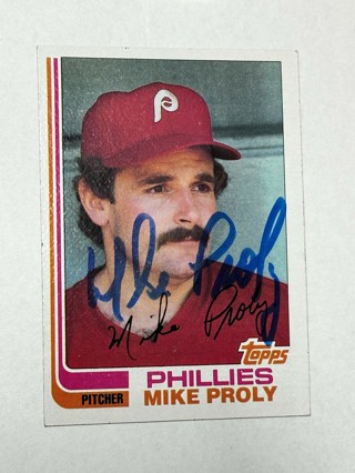 Autographed Mike Proly - 1982 Topps #183 - Philadelphia Phillies 