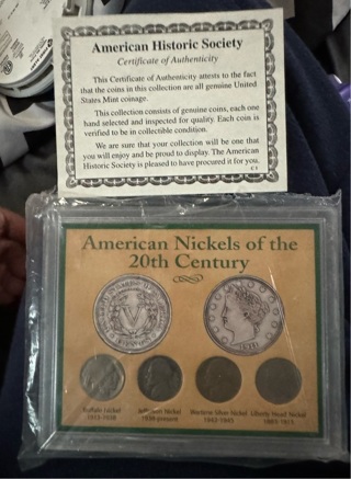 American Nickels of the 20th Century (4-Coin Set) Collection 