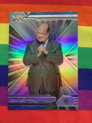 LAST RELIST OR TRASH IT GOES Paul Heyman WWE Panini Chronicles 2022 XR Silver Collectible Card #286