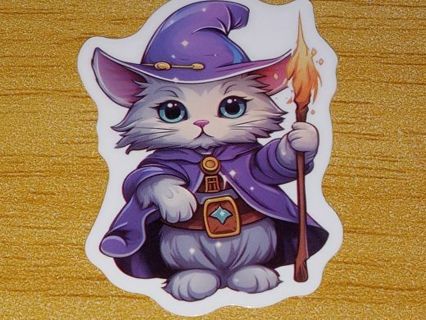 Cat Cute one vinyl sticker no refunds regular mail only Very nice quality!