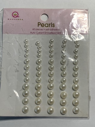 PEARLS~1 PACK OF 60 MULTI-SIZE PEARLS~SELF-ADHESIVE~FREE SHIPPING