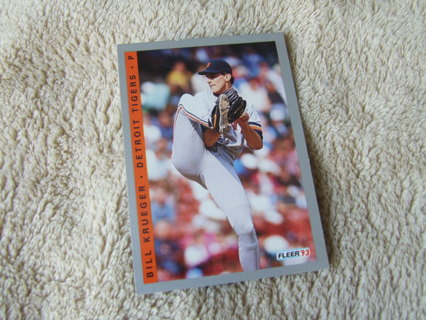 1993 Bill Krueger Detroit Tigers Fleer Card #F-211