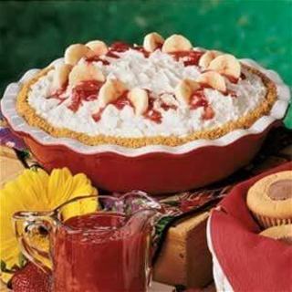 banana cream cheese pie& strawberry topping recipe