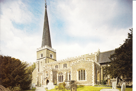 Vintage Postcard St. Mary's Church, Harrow-on-the-Hill, England