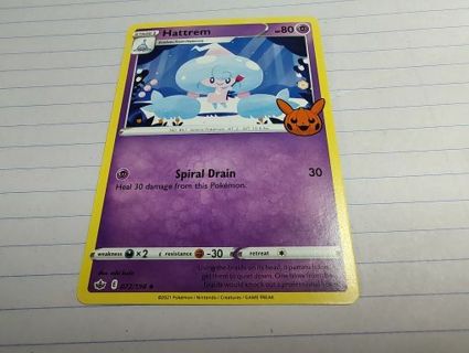 Pokemon Promo Trick or Trade Hattrem