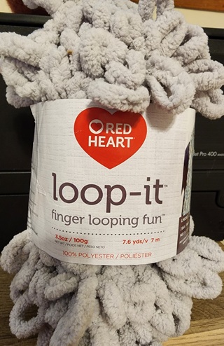 NEW - Red Heart Loop-it Yarn - "Gray-vy"