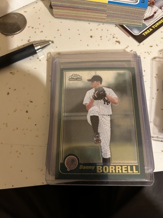 2001 topps update chrome rookie card danny borrell