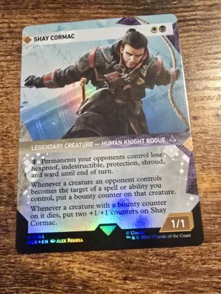 Magic the gathering mtg Shay Cormac borderless foil card Assassins Creed