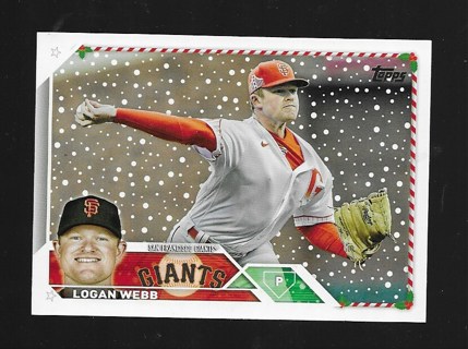 2023 TOPPS HOLIDAY LOGAN WEBB #160