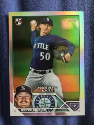 2023 Topps Update Rainbow Foil Rookie Debut Bryce Miller