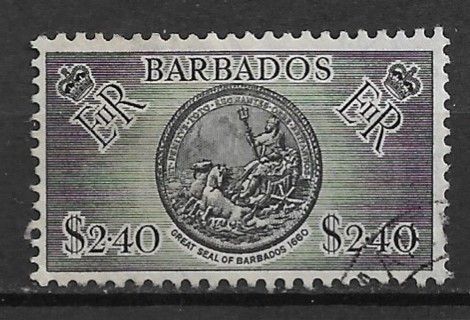 1957 Barbados Sc247 $2.40 Colony Great Seal used