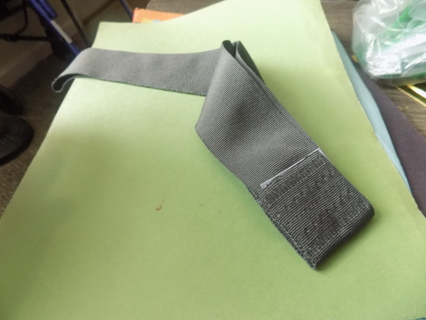 26 inch long and 2 inch wide gray velcro elastic strap