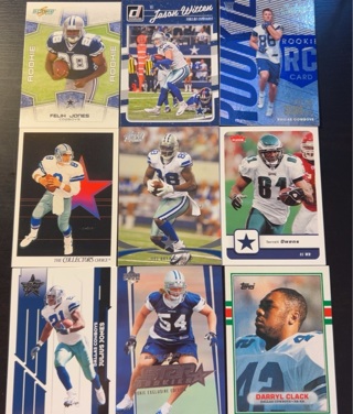 9 Dallas Cowboys football cards 