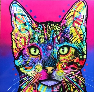 Kitty color - 3 x 3” MAGNET - GIN ONLY